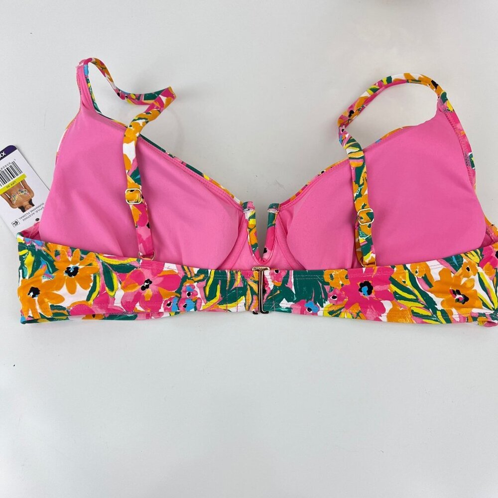 Anne Cole Swimsuit Bikini Two Piece Sunshine Floral Size XXL UPF 50 - Picture 10 of 14